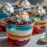 Rainbow Jello Cups for Kids