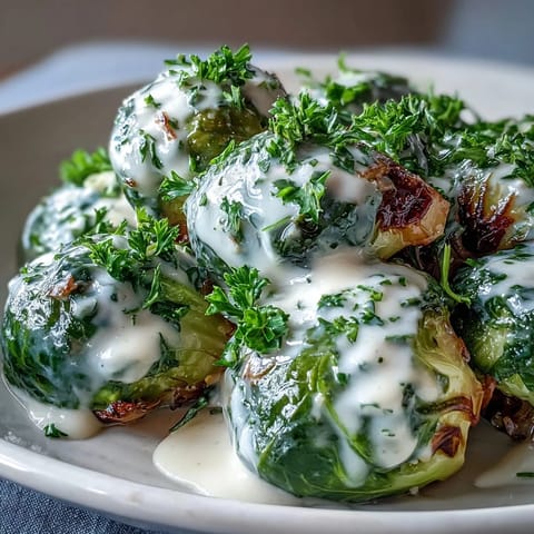 Brussels Sprouts Cream Cheese Mustard
