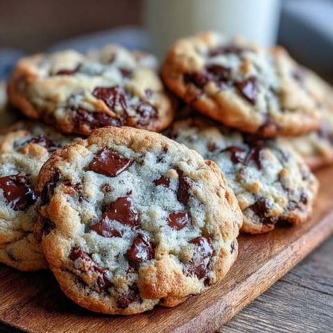 A batch of easy Yogurt Chocolate Chip Cookies with a dairy-rich tang, arranged on a white plate with a glass of milk.