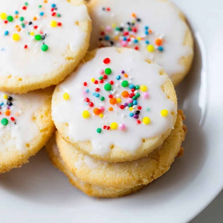 Freshly baked butter cookies, crisp around the edges, perfect for a cozy afternoon treat.