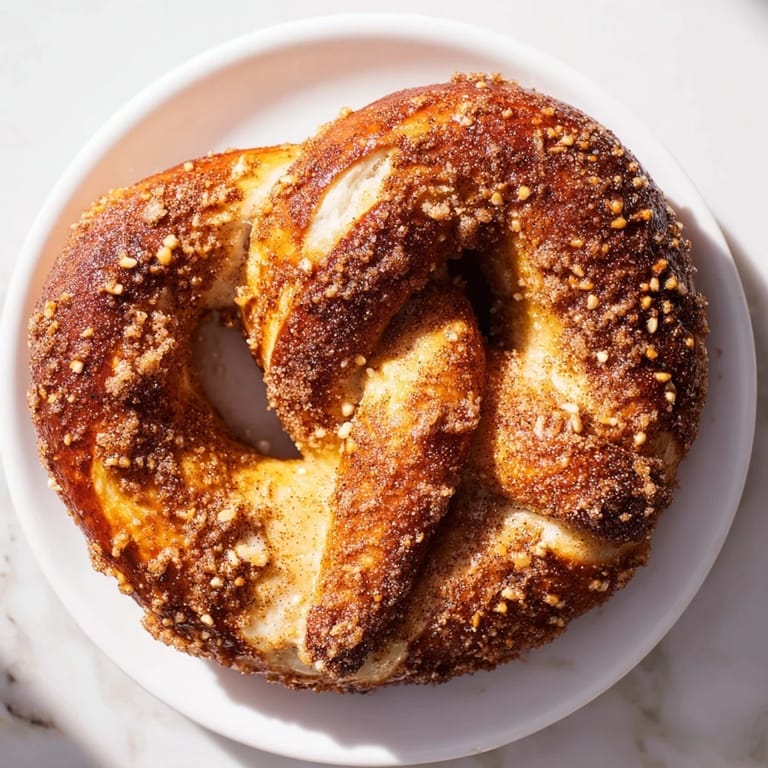 Soft, pillowy Cinnamon Sugar Pretzels, beautifully twisted and sprinkled with a generous cinnamon sugar mixture.
