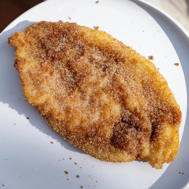 Freshly fried Elephant Ears, looking warm and dusted with a sweet cinnamon sugar topping.