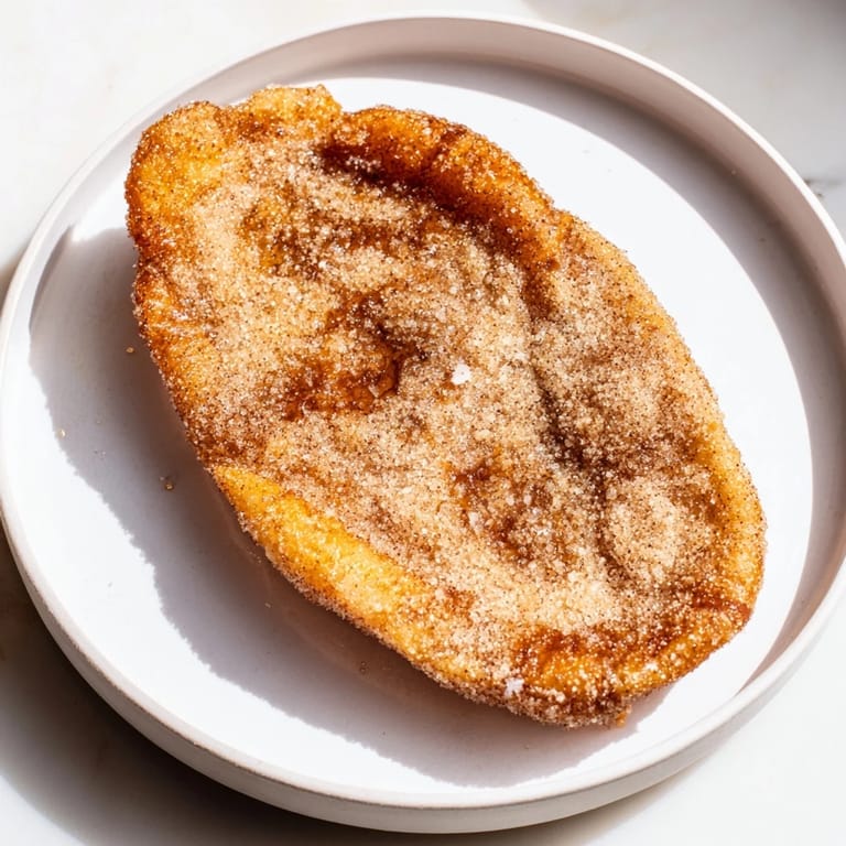 Close-up of a perfectly fried Elephant Ear, a sweet treat oozing with delicious flavor.