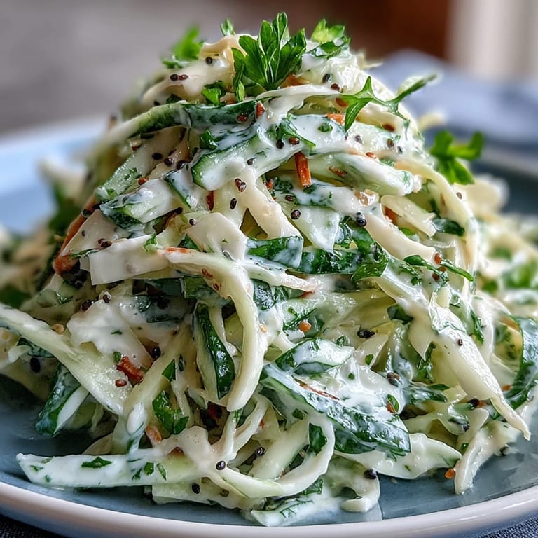 Easy homemade Green Cabbage and Apple Slaw with shredded carrots and green onions, perfect for picnics or alongside grilled meats.