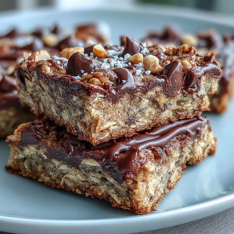 Stack of wholesome Baked Oatmeal Bars served on a rustic plate, perfect for a healthy grab-and-go breakfast.