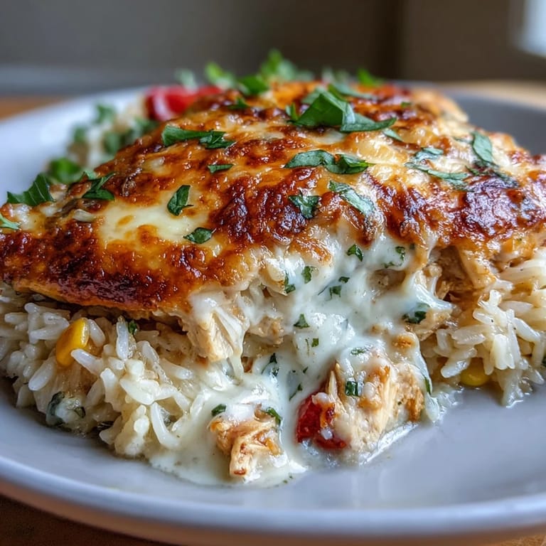 Served in a rustic white baking dish, this comforting main course pairs perfectly with a crisp green salad.