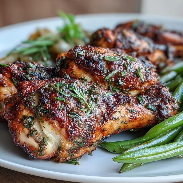 Juicy chicken drumsticks seasoned with a blend of dill, parsley, and paprika, baked alongside perfectly roasted green beans for a flavorful keto-friendly family meal.