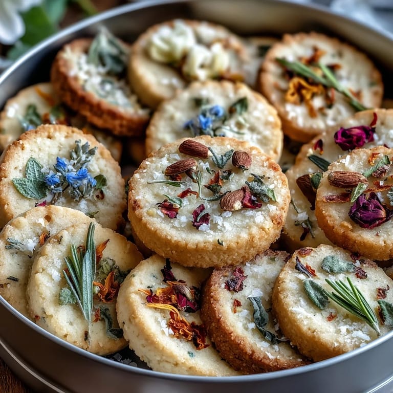 Elegant floral shortbread cookies, lightly sweetened and beautifully arranged for a Mothers Day dessert box.