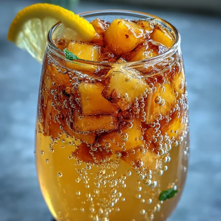 Refreshing mango pineapple sparkling lemonade punch, bursting with juicy fruit and fizz, perfect for celebrating graduation in style.