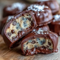 Decadent homemade peanut butter cups with creamy chocolate chip cookie dough filling, perfect for a sweet treat.  